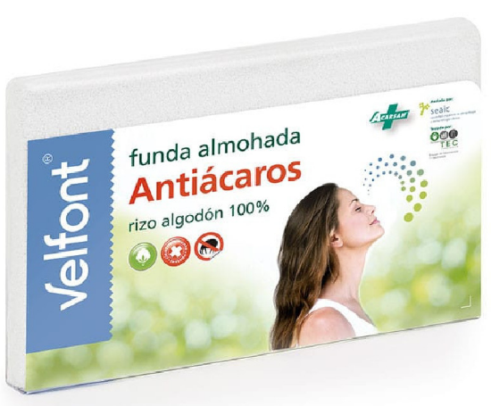 Funda Almohada Velfont Rizo Antiácaros
