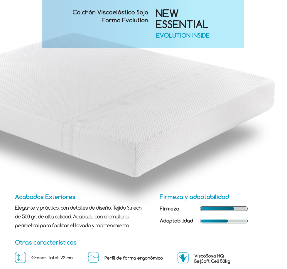 Colchón Viscoelástico Viscoform New Essential